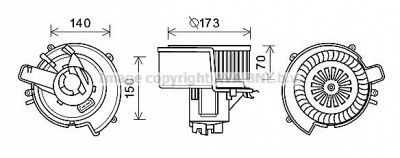 AVA QUALITY COOLING ol8639 -  Электродвигатель, вентиляция салона